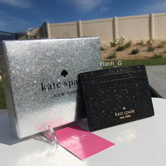 Kate Spade Shimmy Glitter Card Holder - Picture 2 of 7